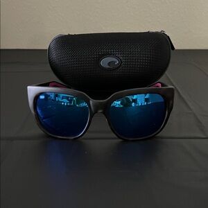Like New Costa waterwoman Tortoise Sunglasses  with Blue mirror Lenses